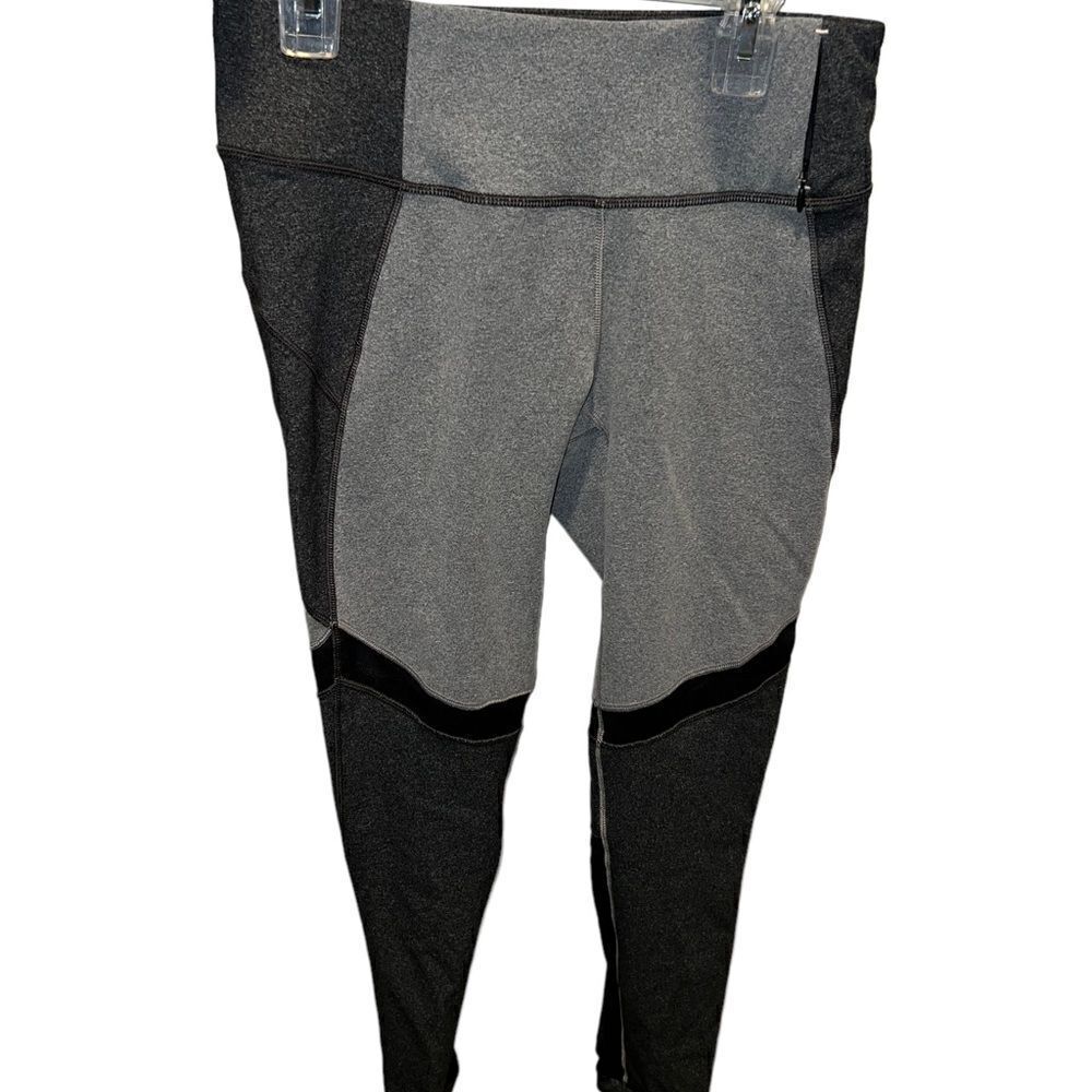 Calia by Carrie Underwood grey and black athletic leggings‎ with wide waistband
